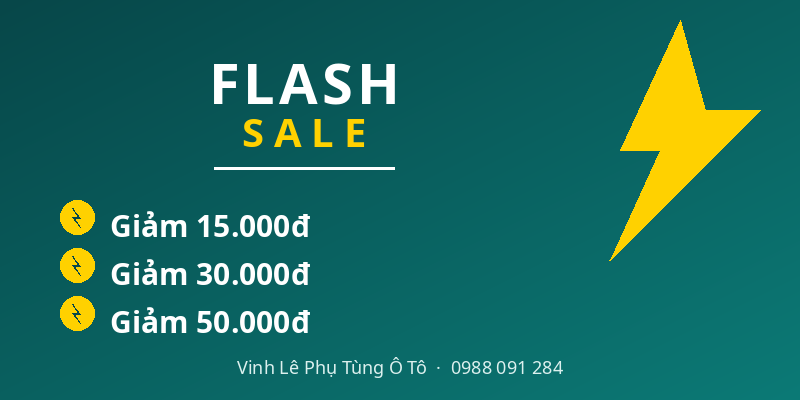 Flash Sale - Giảm 15.000đ, 30.000đ, 50.000đ